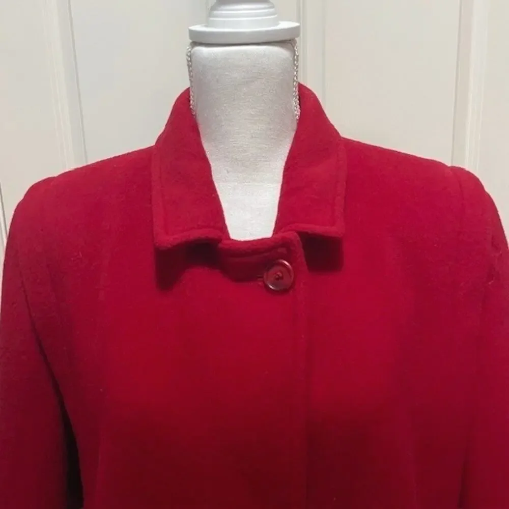 Forecaster Red Wool Coat Women's 10 Elegant Minimalist Quiet Luxury Outerwear